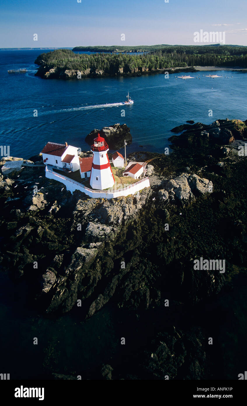Phare de Head Harbour, Campobello, Nouveau Brunswick, Canada. Banque D'Images