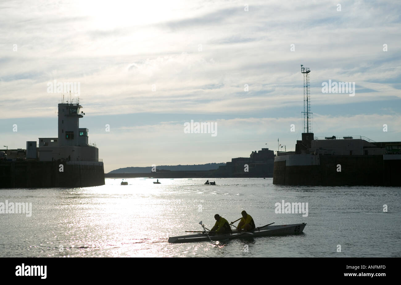 Club d'aviron, jersey, Channel Islands Banque D'Images