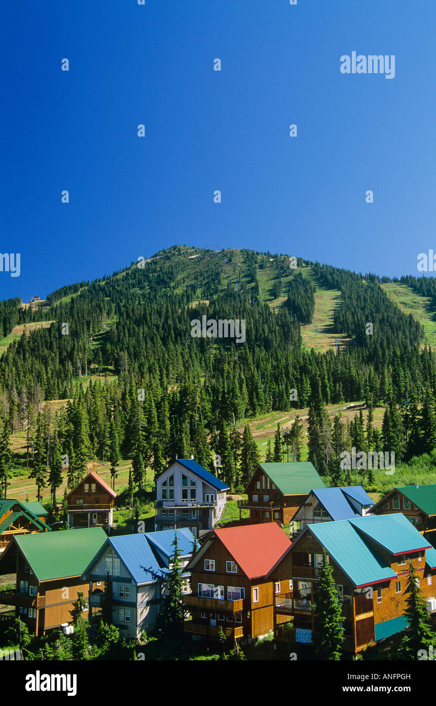 Le mont Washington Chatlets en été, l'île de Vancouver, Colombie-Britannique, Canada. Banque D'Images
