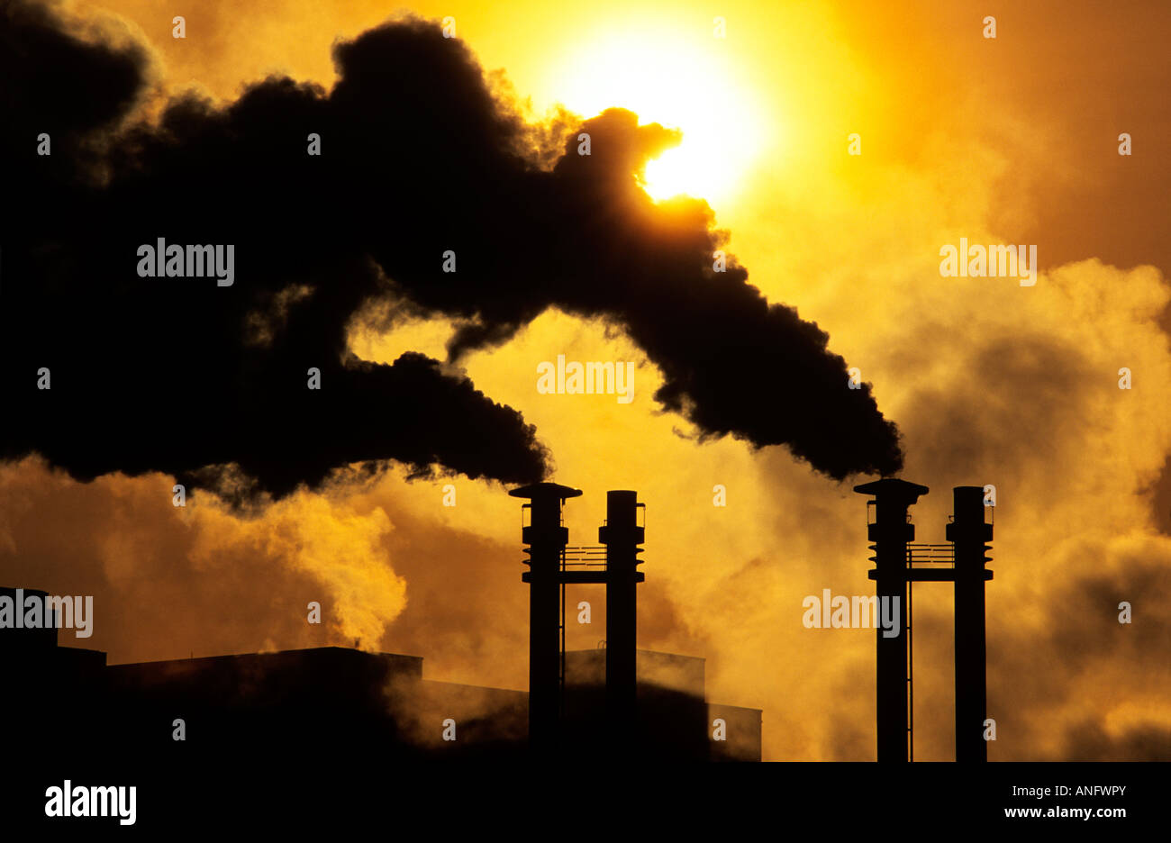 La pollution atmosphérique, le Canada. Banque D'Images