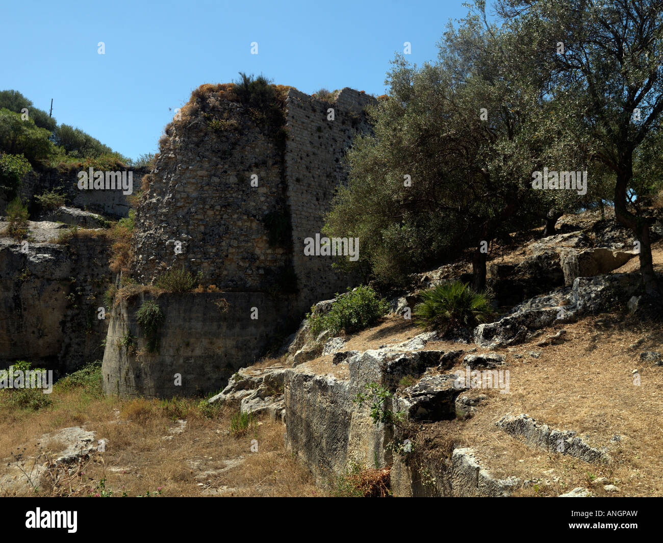 Noto Antica Archological Ruines Sicile Italie Banque D'Images