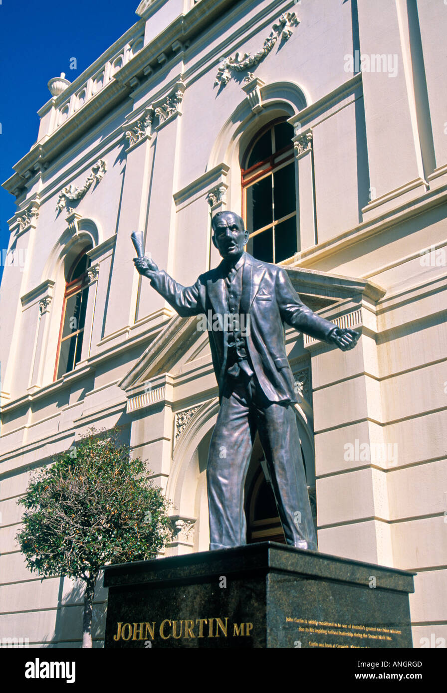 John Curtin Statue, Fremantle, Perth, Western Australia, Australia Banque D'Images