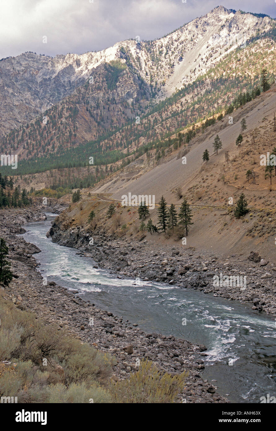 Thompson River près de Lytton, en Colombie-Britannique, Canada. Banque D'Images