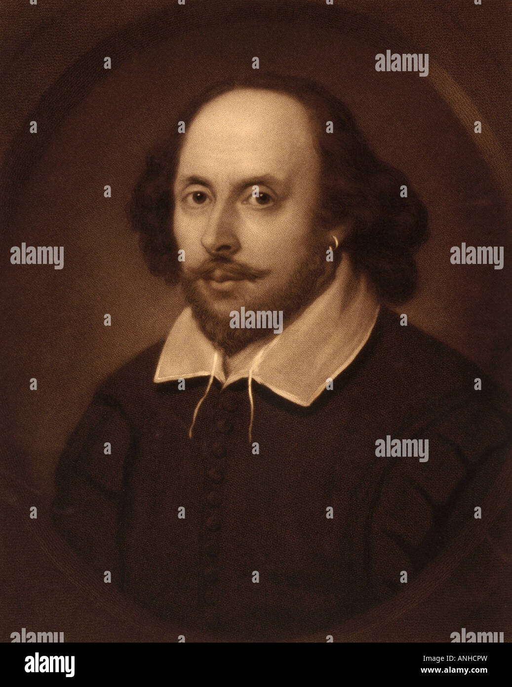 William Shakespeare, 1564 - 1616. Poète, acteur et dramaturge anglais. Banque D'Images