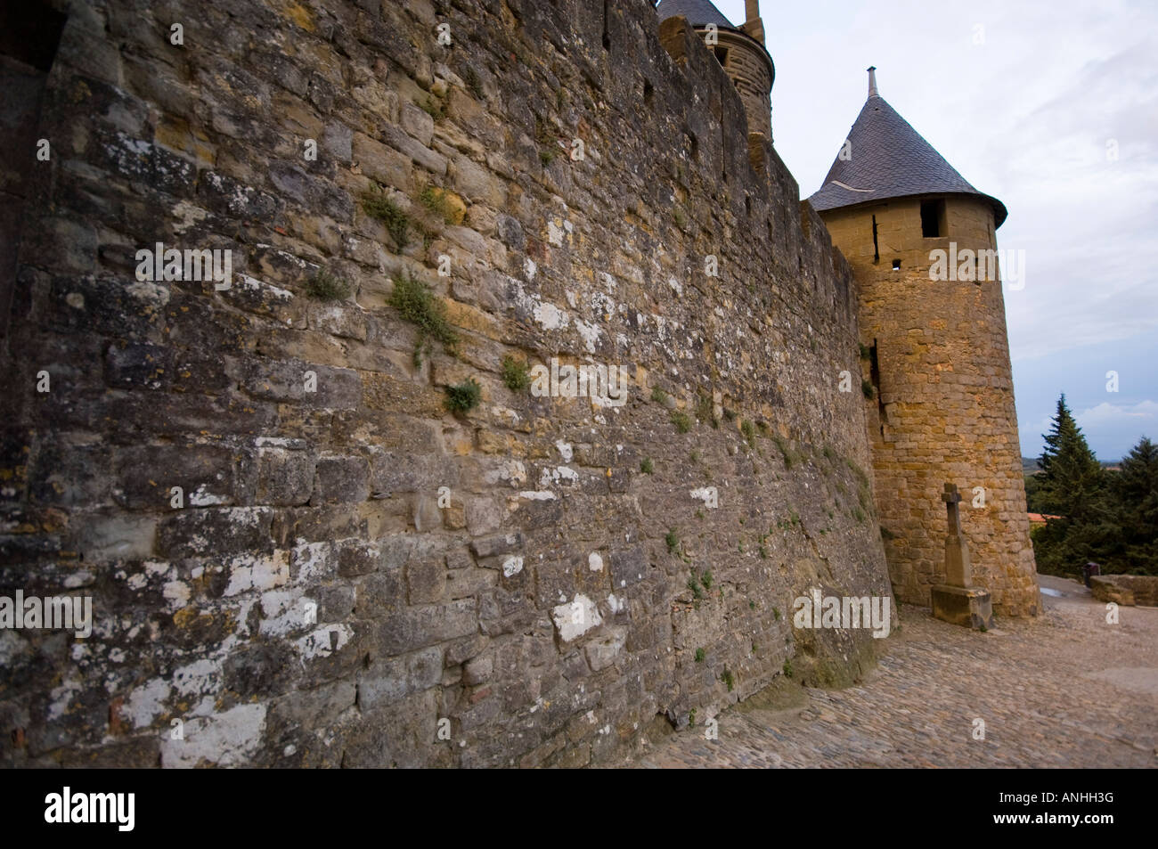 La citadelle médiévale de Carcassonne Aude Languedoc France Banque D'Images