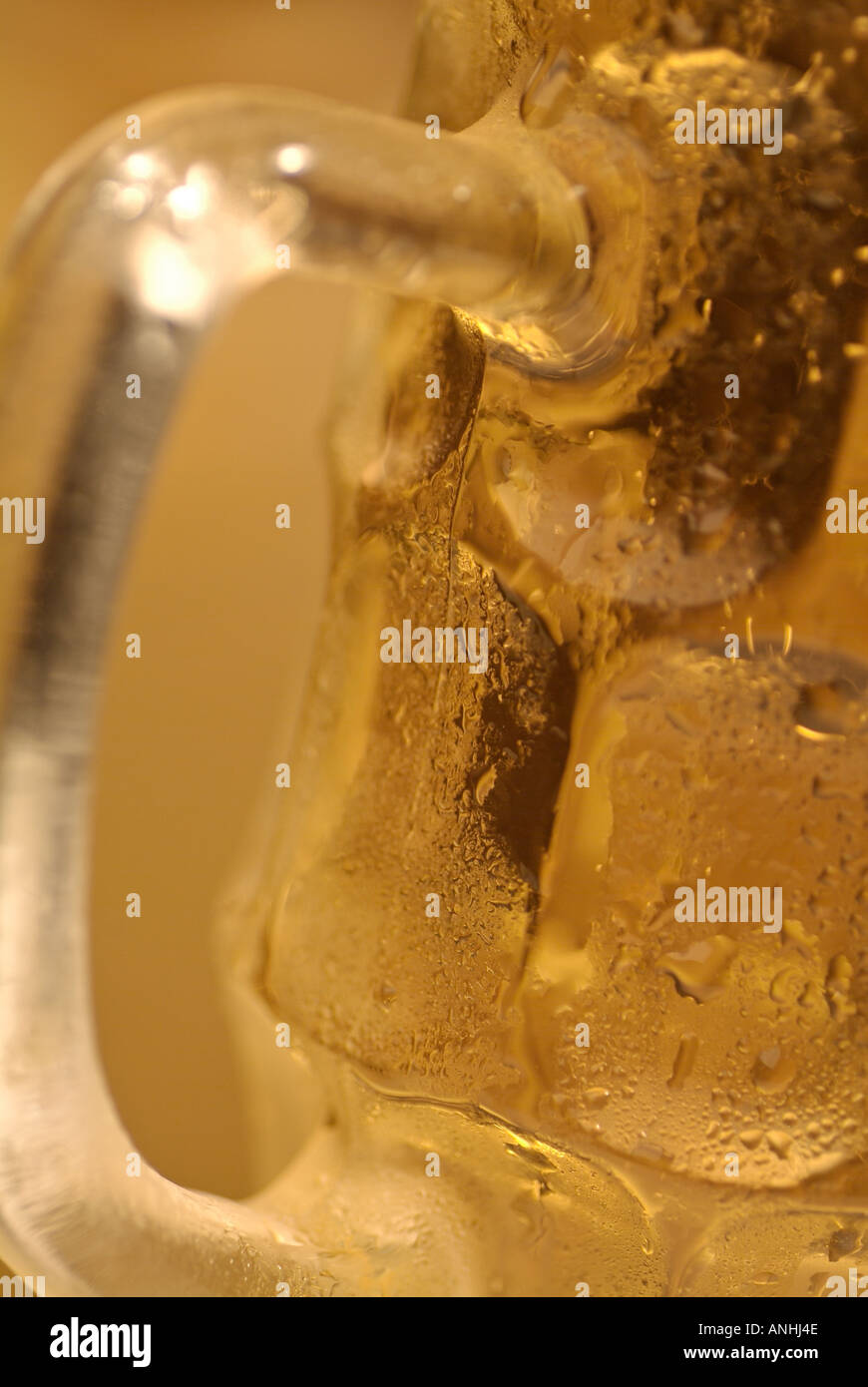 Résumé Vue d'un verre de bière Banque D'Images