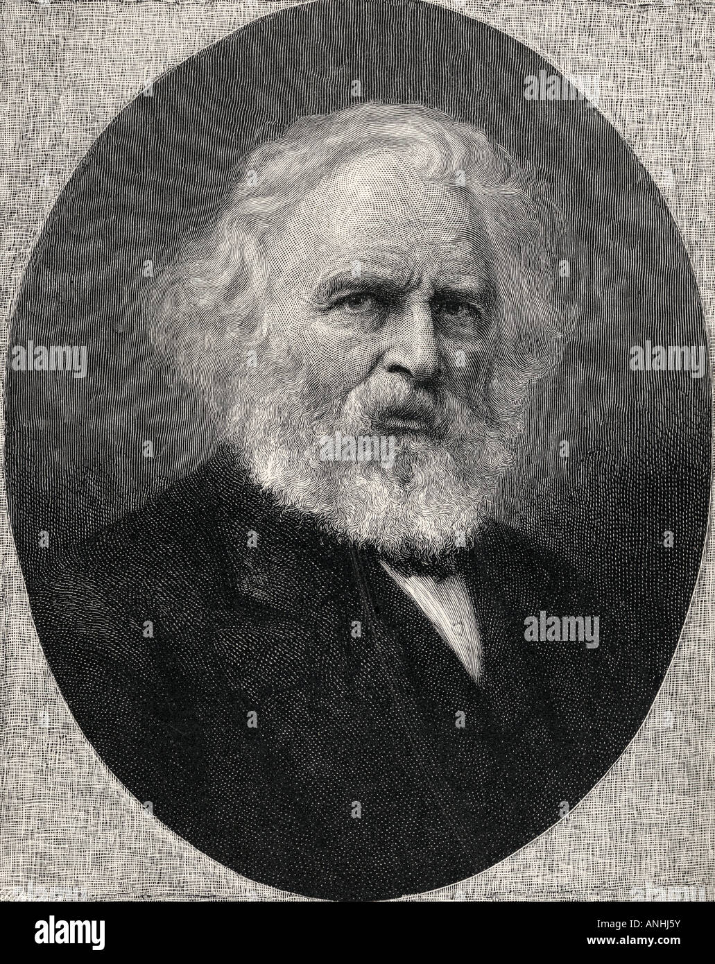 Henry Wadsworth Longfellow, 1807 - 1882. Poète américain. Banque D'Images