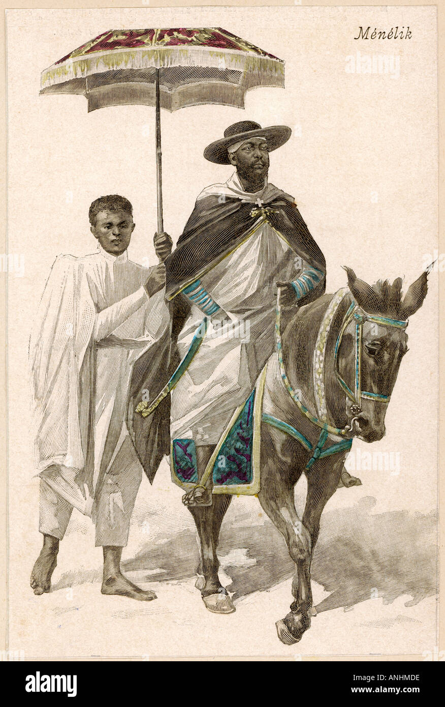 Menelik II Ethiopie Banque D'Images