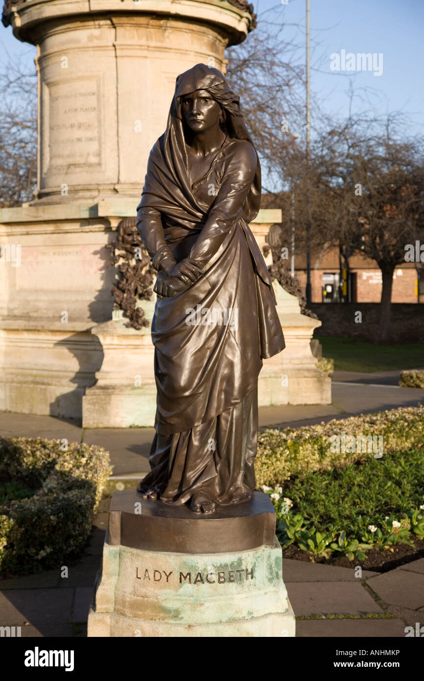 Statue de Lady Macbeth Stratford Banque D'Images