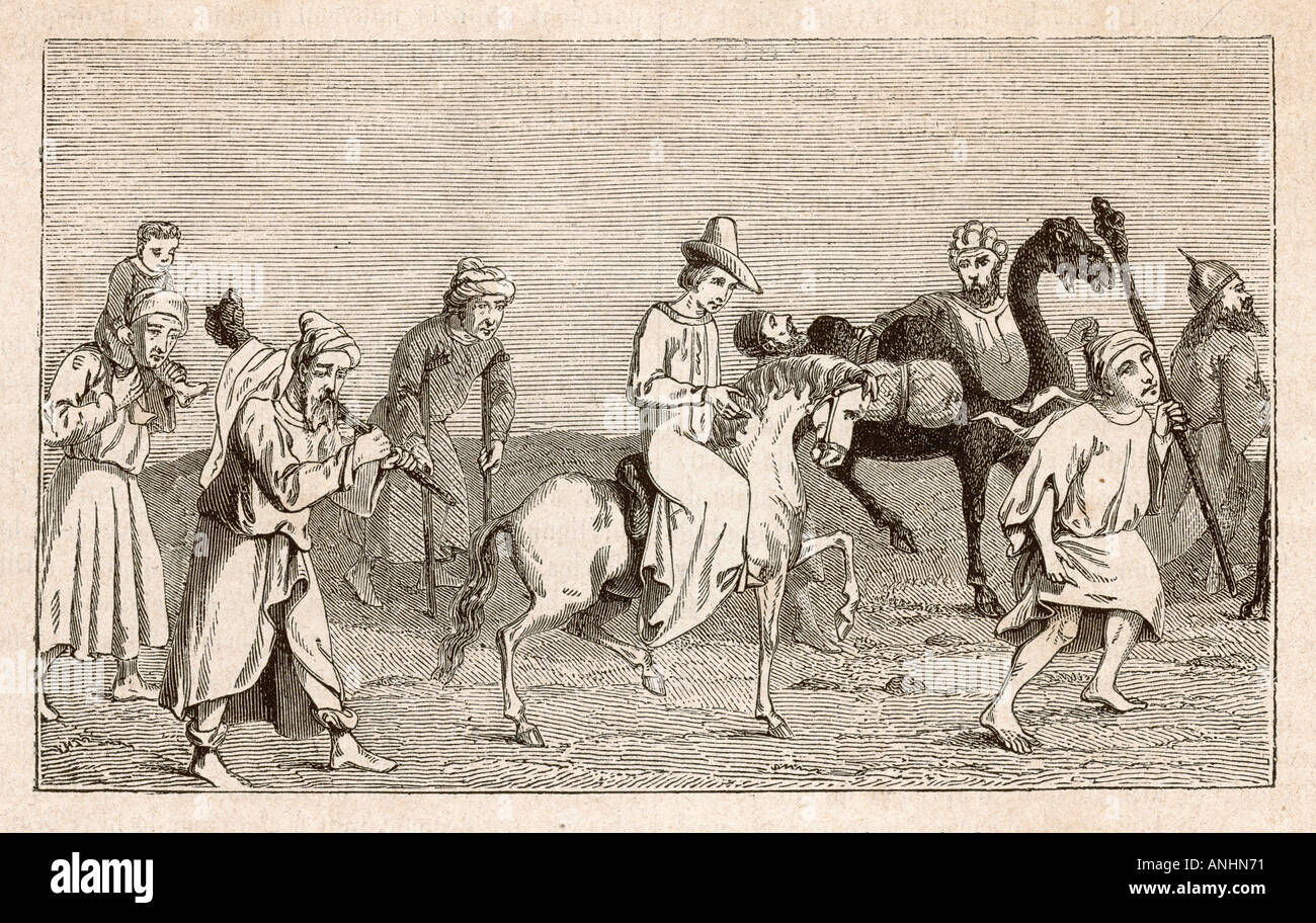 Les pèlerins de Terre Sainte Banque D'Images