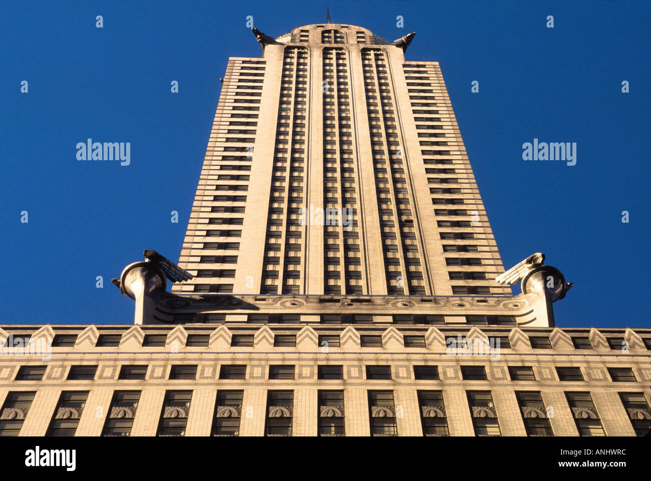 L'extérieur du Chrysler Building, New York. Architecture art déco. Gratte-ciel historique. Gargouilles. Site historique national. New York City Landmark Banque D'Images