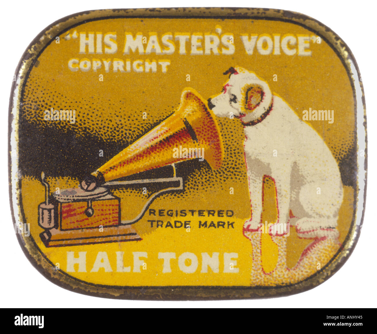 Gramophone Hmv Dog Banque D'Images