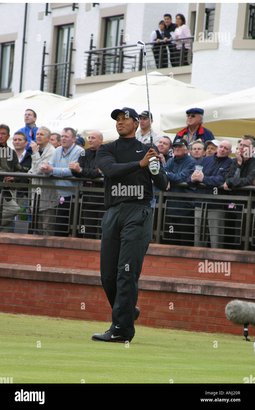 Tiger Woods, 2007 Open Championship Carnoustie, Écosse Banque D'Images