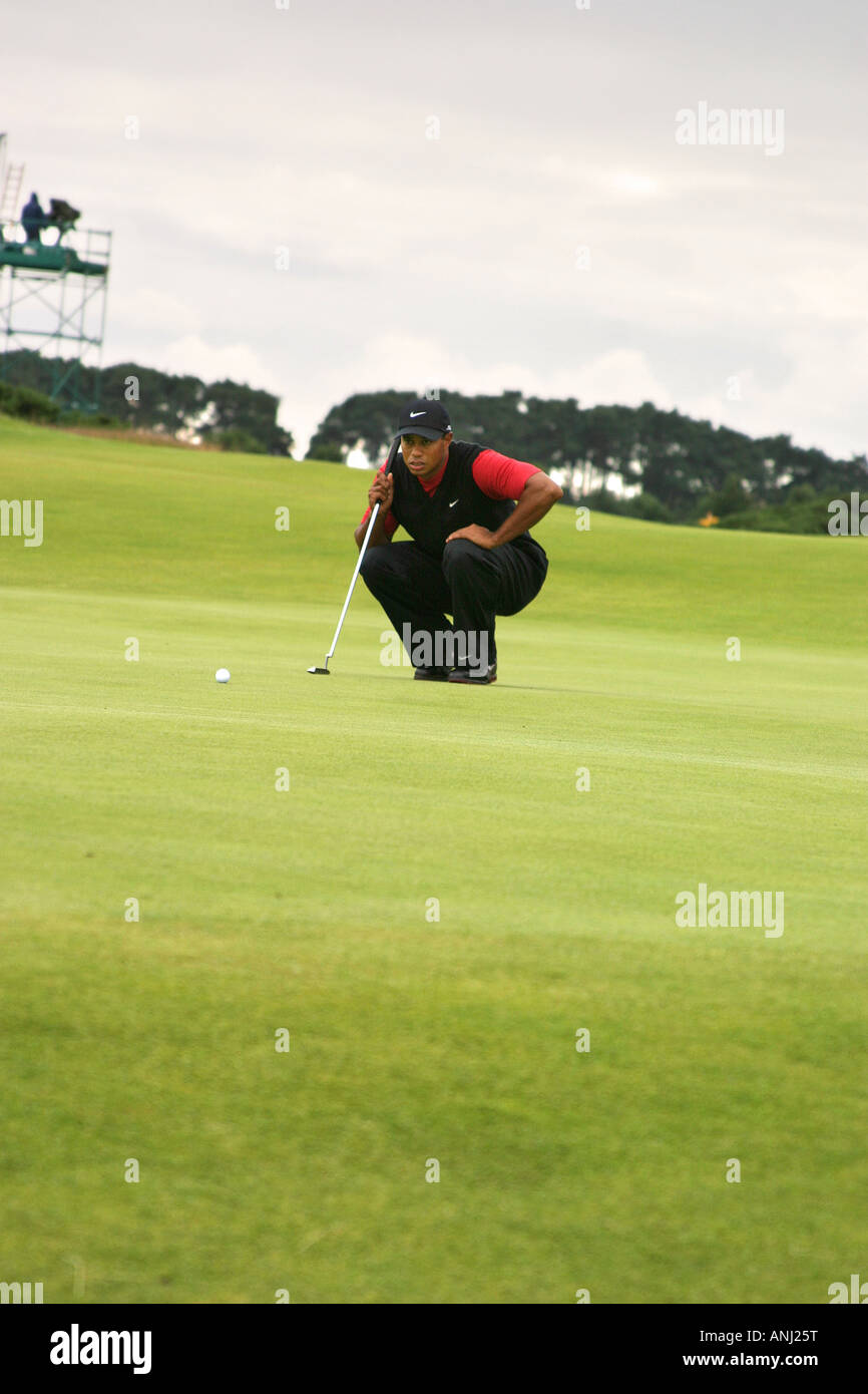 Tiger Woods, 2007 Open Championship Carnoustie, Écosse Banque D'Images