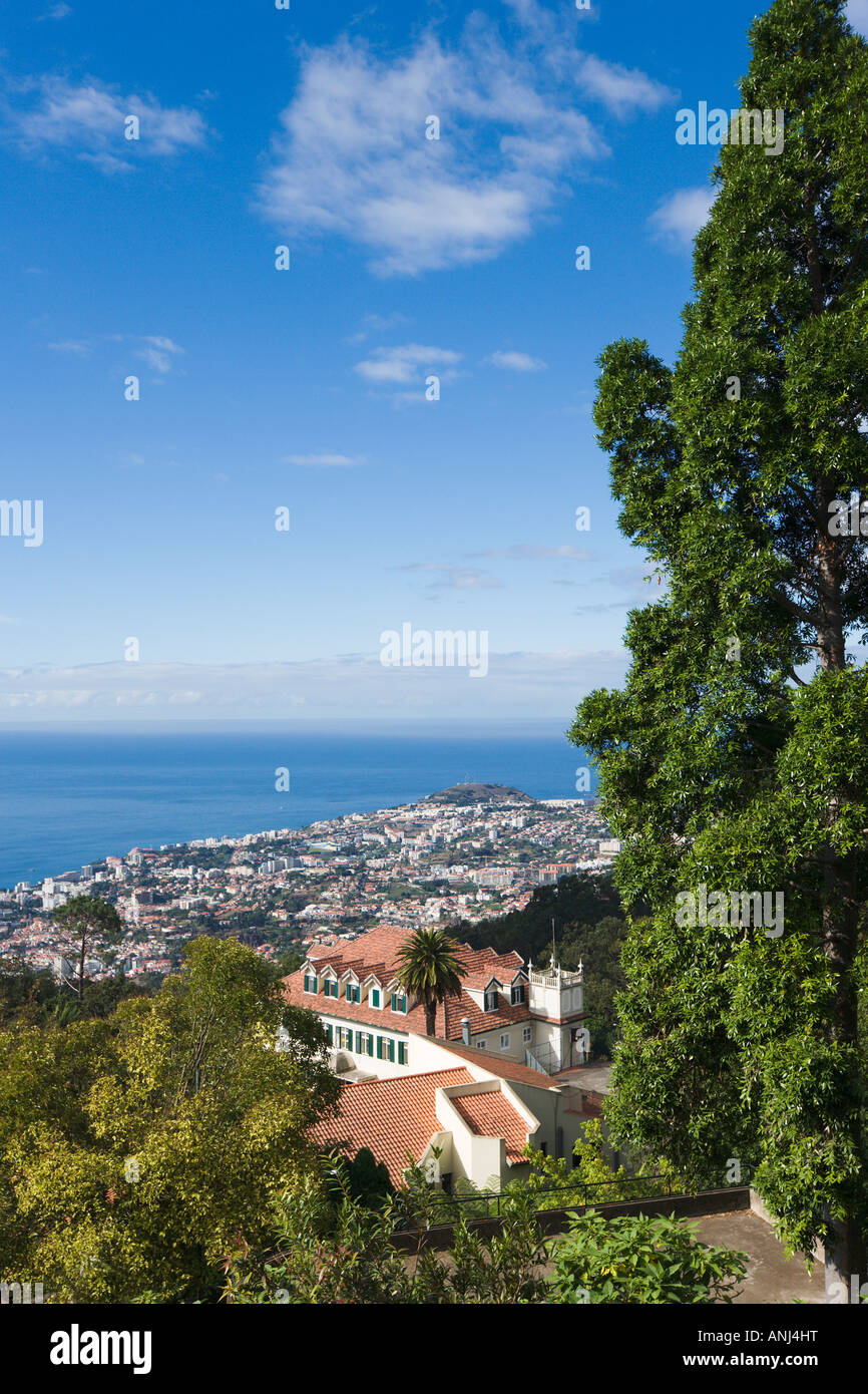 Vue sur Funchal depuis Monte Église, Funchal, Madeira, Portugal Banque D'Images