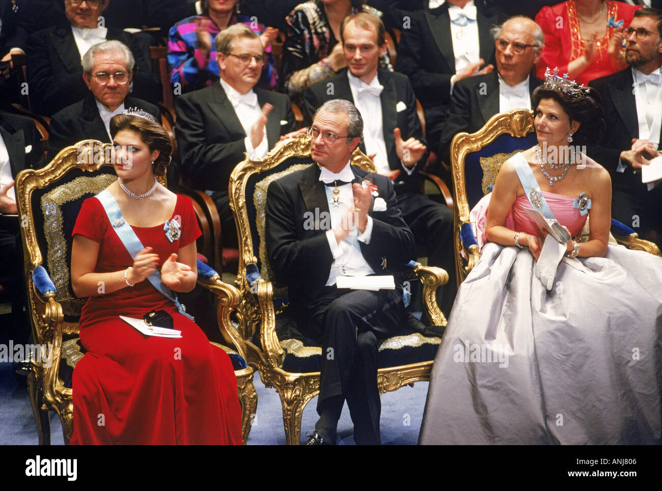 Prix Nobel de la famille royale et du prix Nobel à Stockholm Concert House Banque D'Images