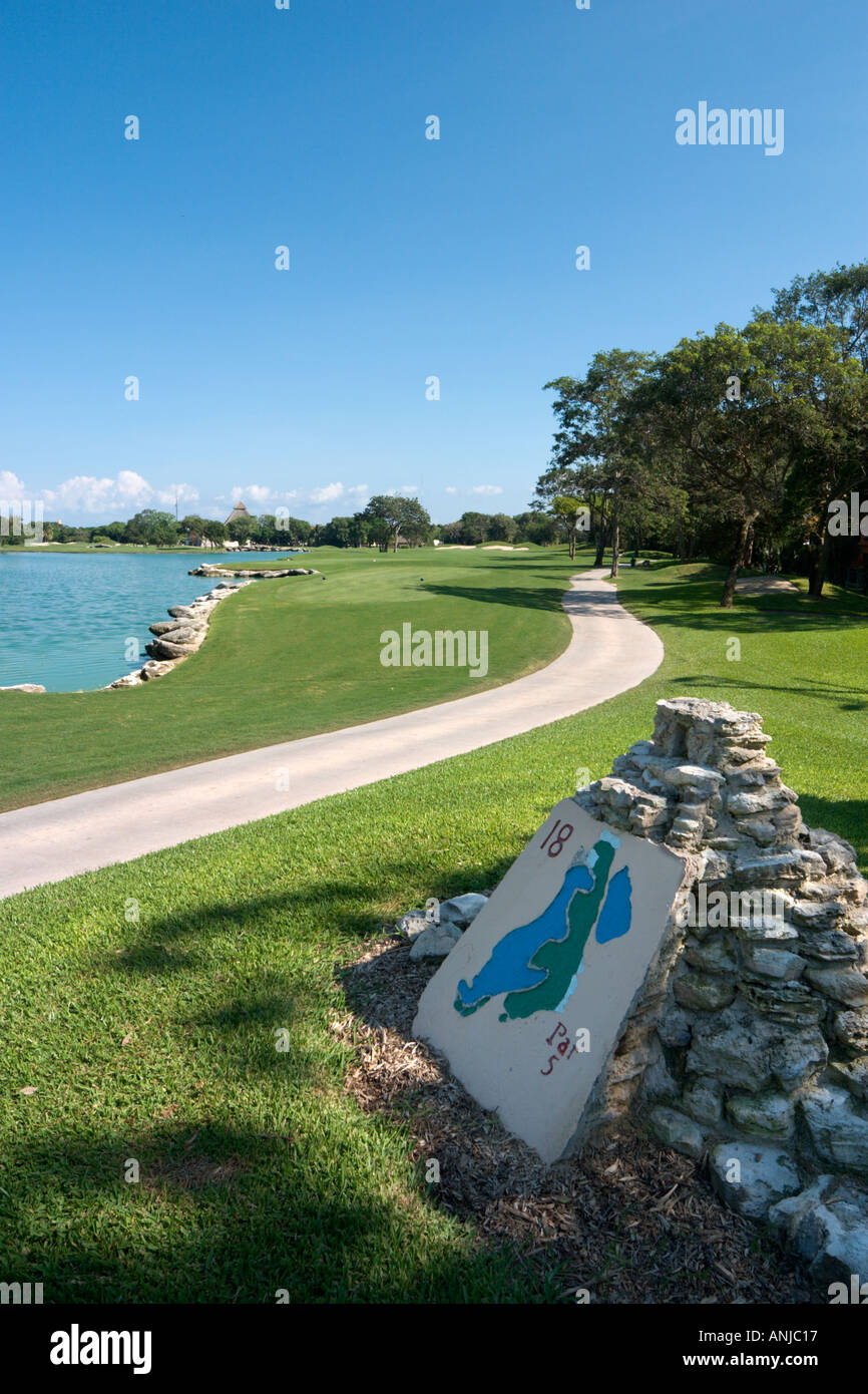 Golf à Playacar, Playa del Carmen, Riviera Maya, péninsule du Yucatan, Mexique Banque D'Images