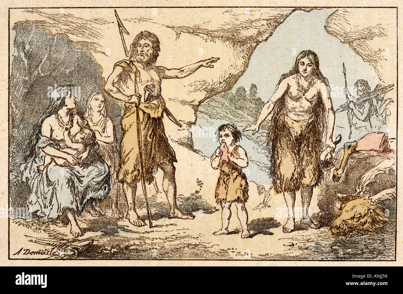 Cave Dwellers arrêtés Banque D'Images