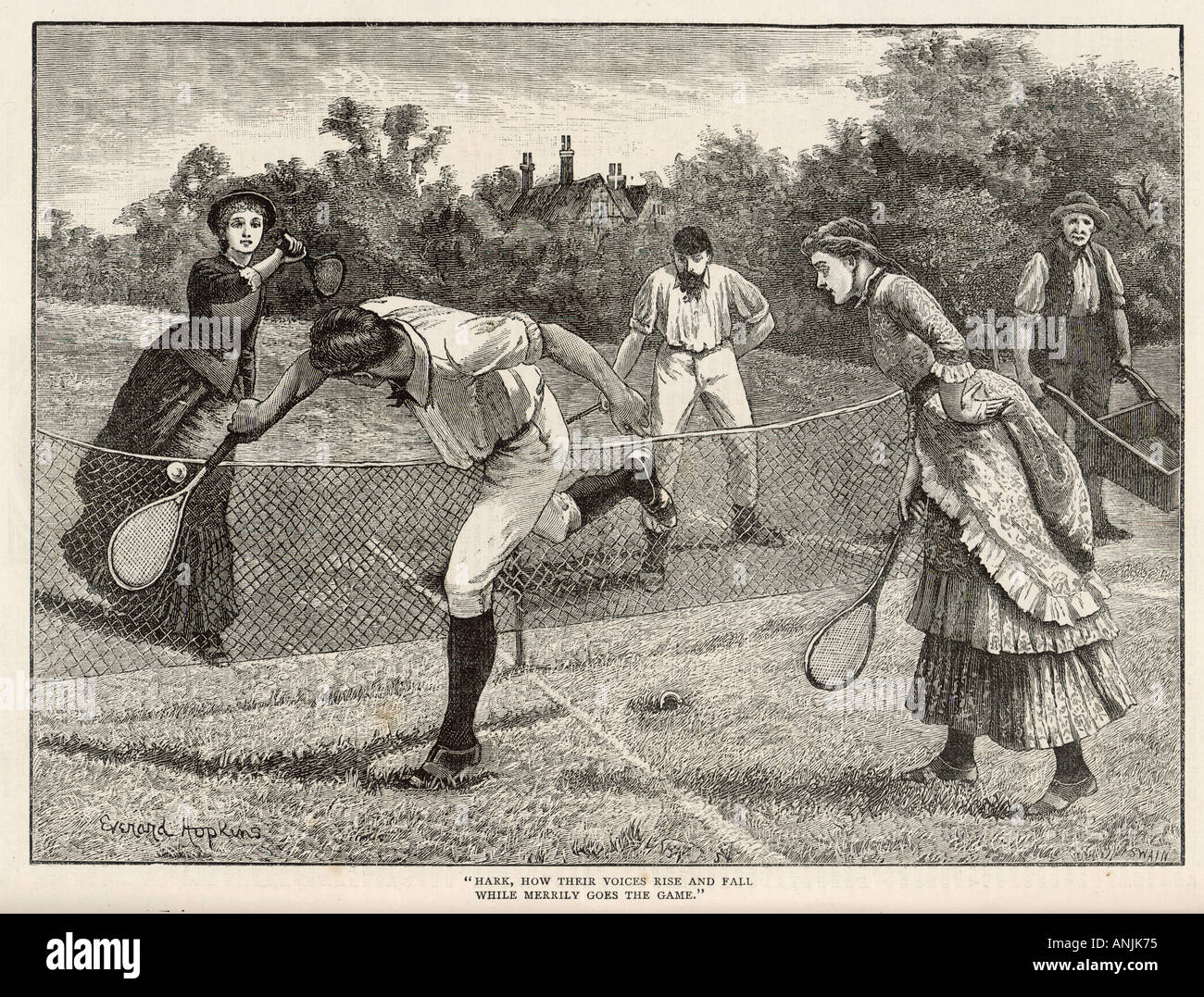 Double mixte Tennis Banque D'Images