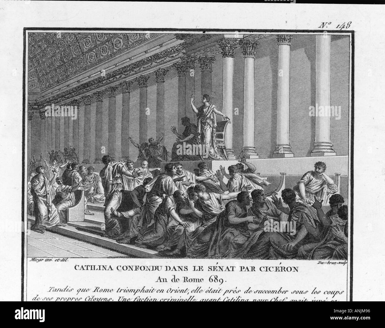 Catilina dénoncé par Cicero Banque D'Images