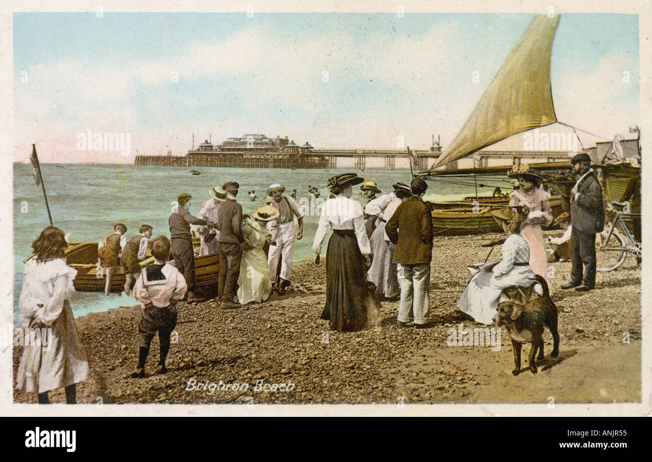 Plage de galets Brighton Banque D'Images
