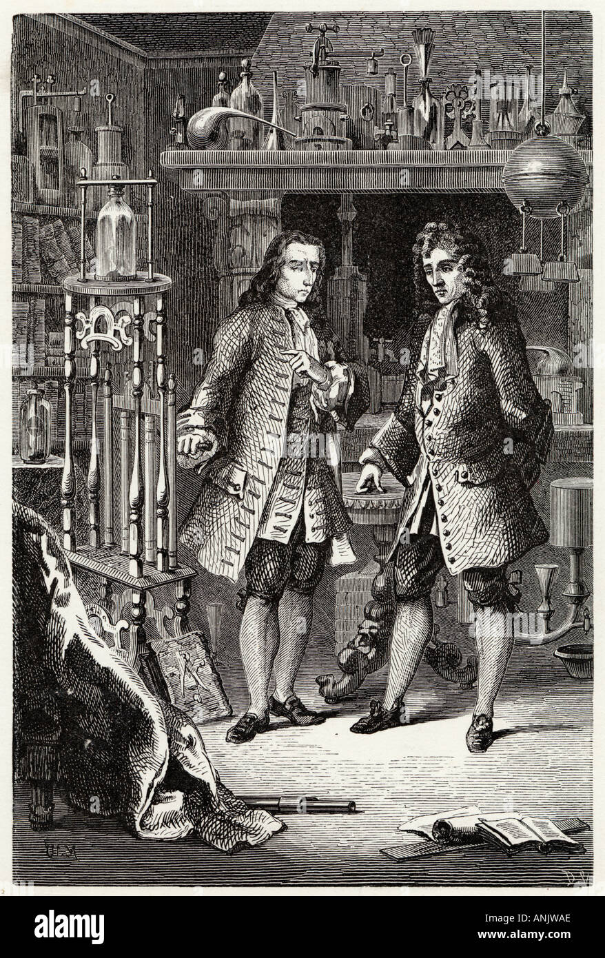 Boyle et Papin Banque D'Images