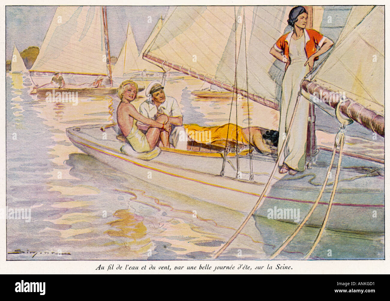 Yachting en France Banque D'Images