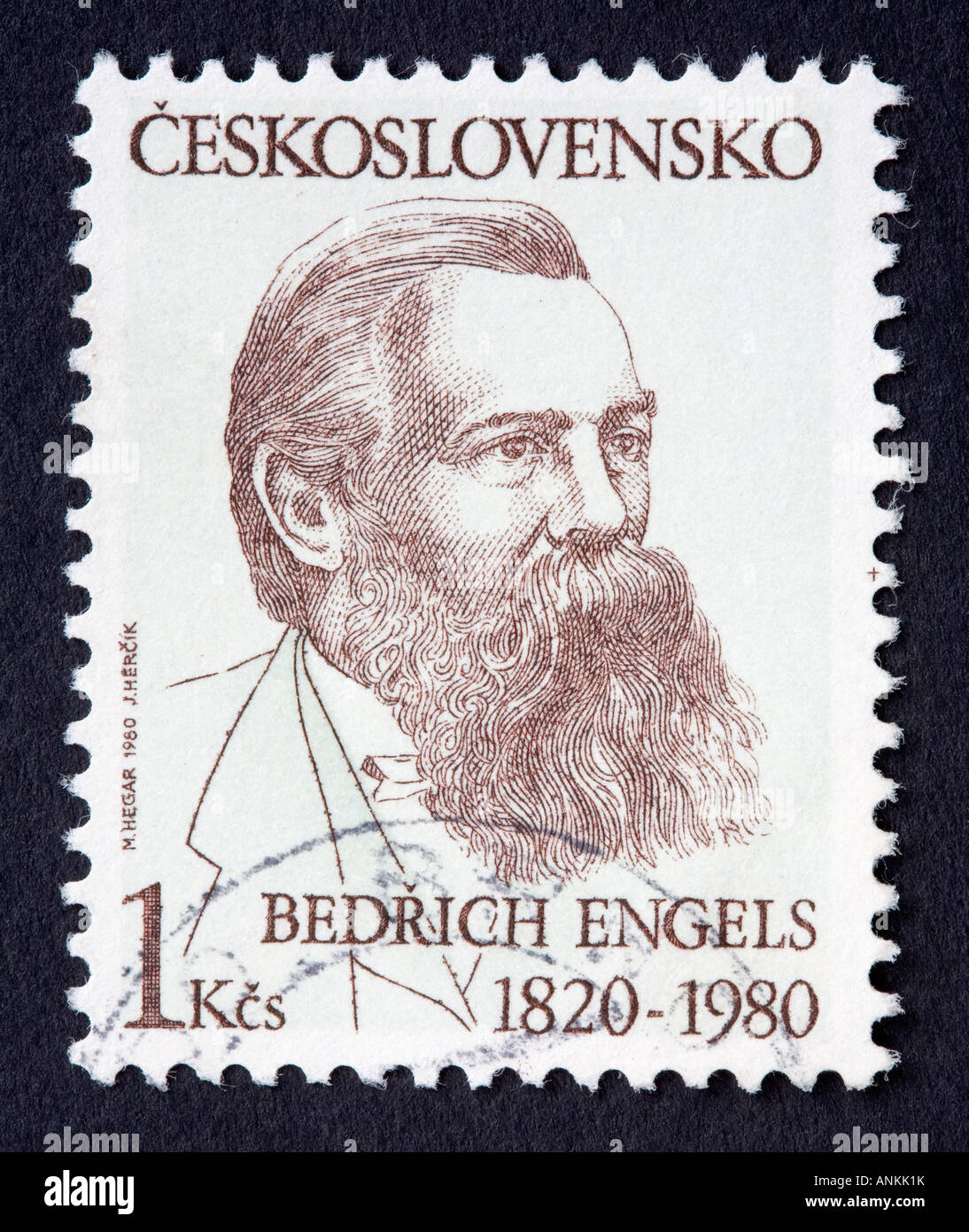 Timbre tchécoslovaque Banque D'Images