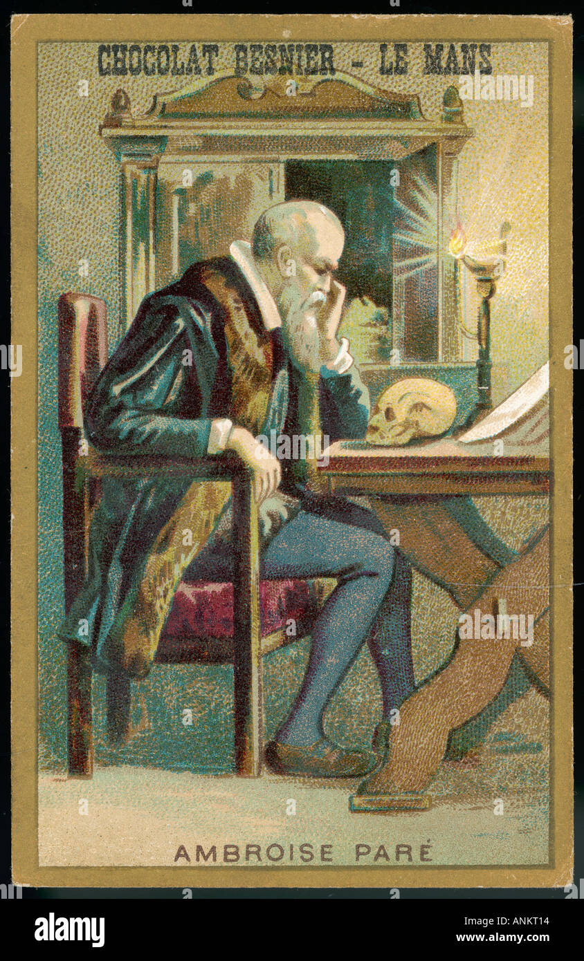 Ambroise Pare Trade Card Banque D'Images