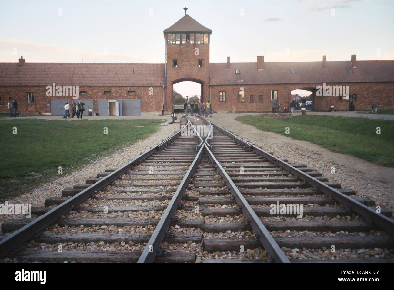 Auschwitz-Birkenau, en Pologne. Camp de prison où entre 1,1 et 4 millions de Juifs ont été tués dans la 2e WW. Banque D'Images