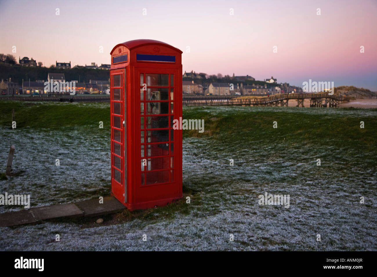 Lossiemouth phone box Banque D'Images