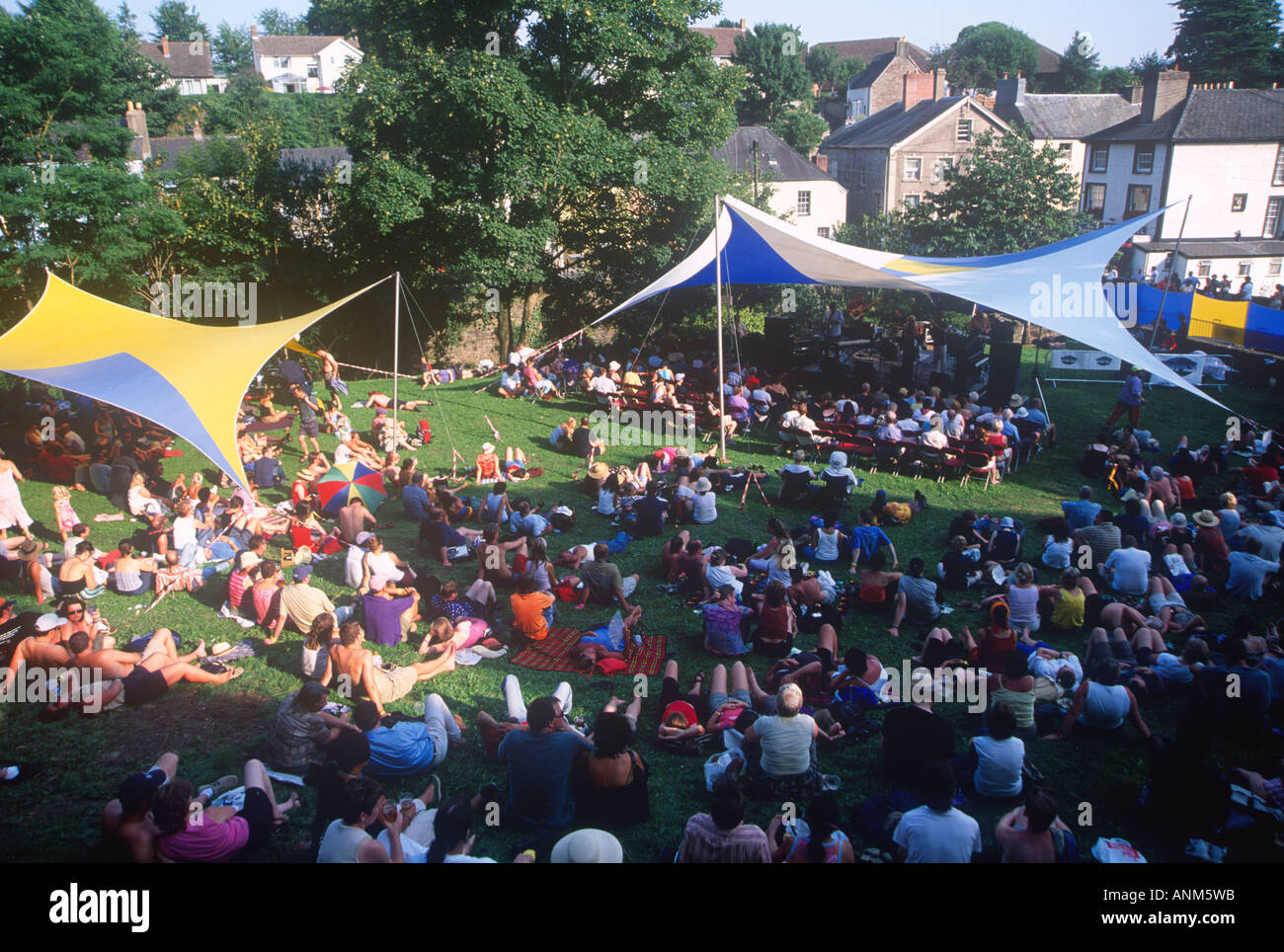 Public Session Open Air Festival de Jazz de Galles Brecon Banque D'Images