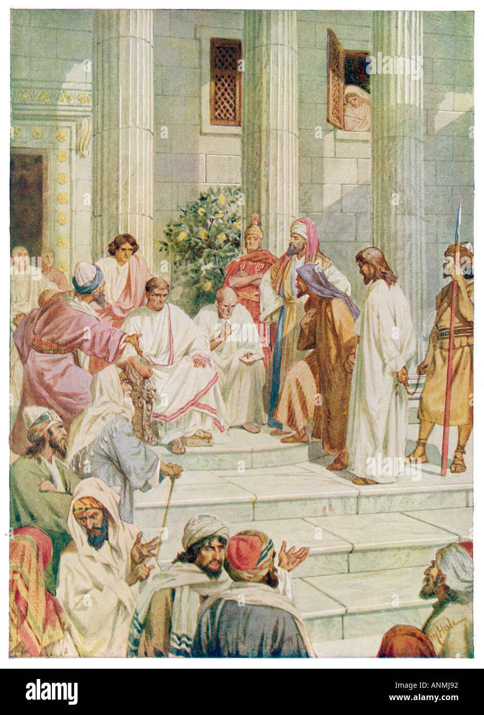 Jésus pris à Pilate Banque D'Images