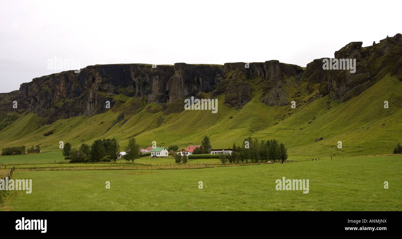 Ferme Près de Vik l'Islande Banque D'Images