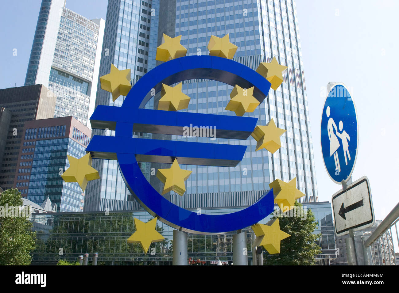 L'EuroTower de la Banque centrale européenne BCE à Francfort-sur-Main Banque D'Images