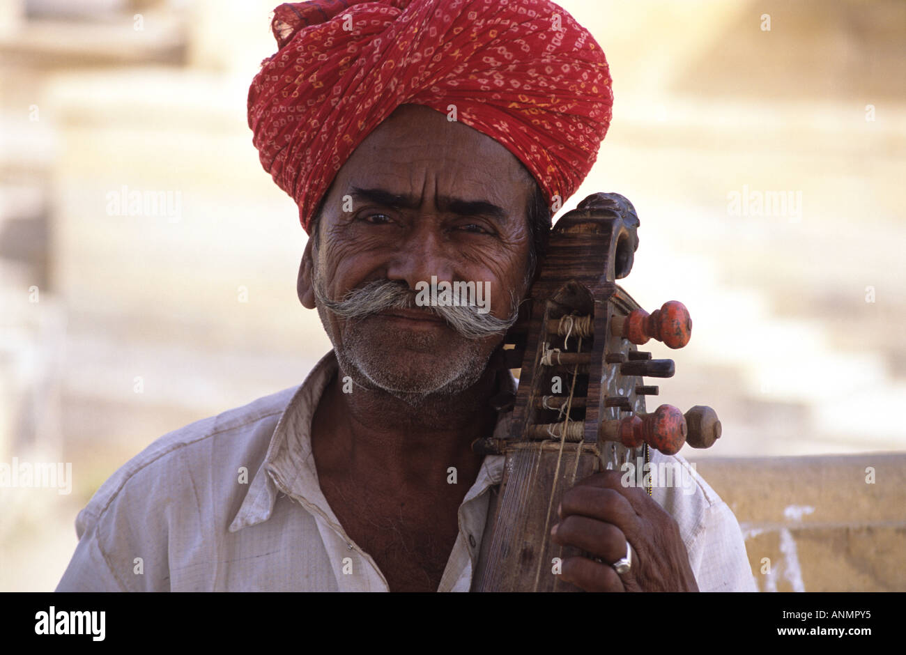 Musicien de rue indienne Banque D'Images