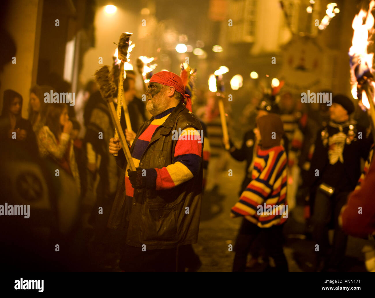 Bonfire Night, Lewes, East Sussex England Banque D'Images