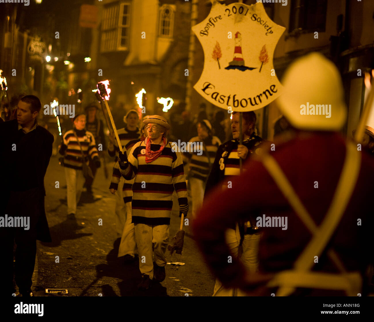Bonfire Night, Lewes, East Sussex England Banque D'Images
