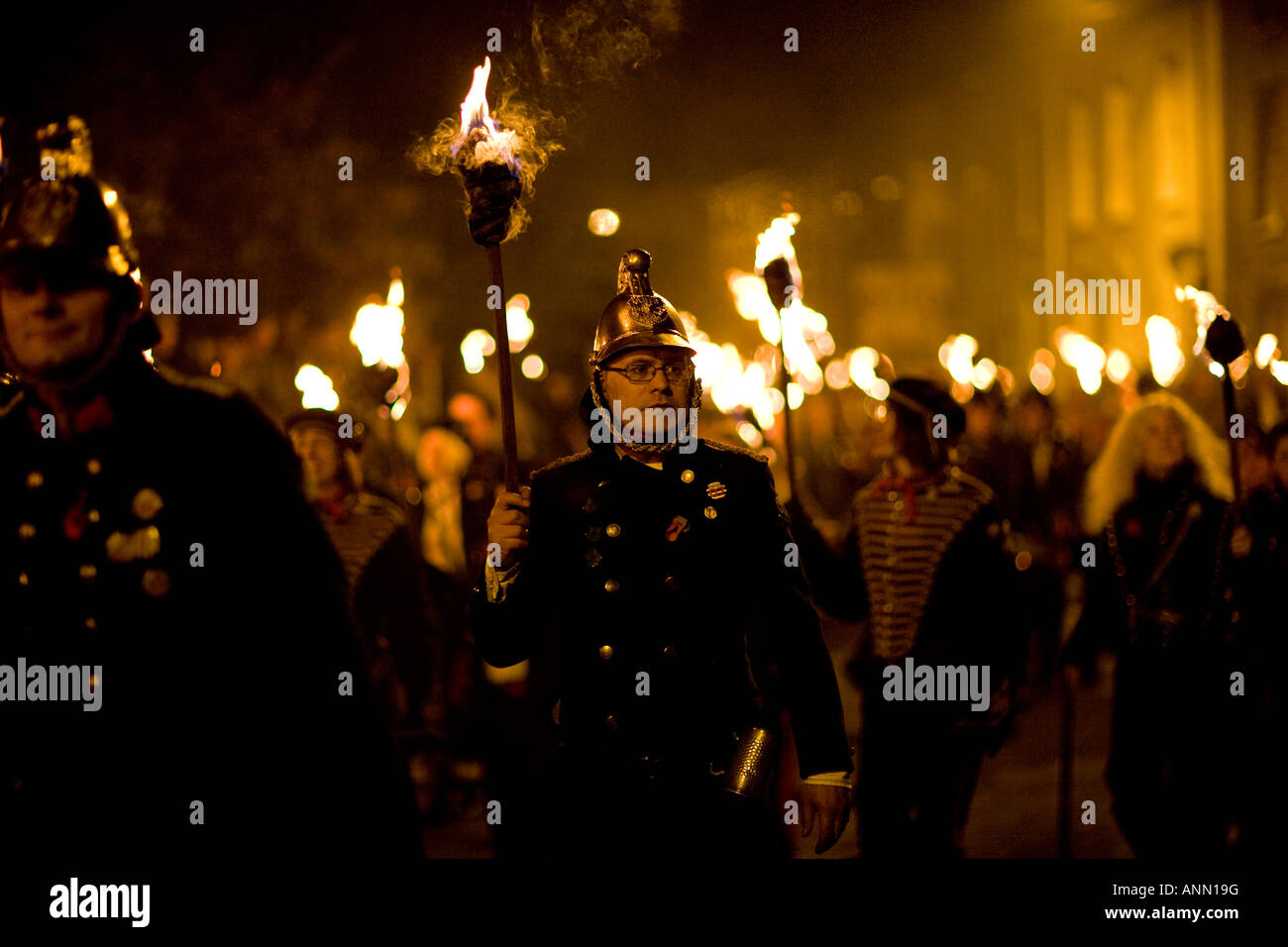 Bonfire Night, Lewes, East Sussex England Banque D'Images