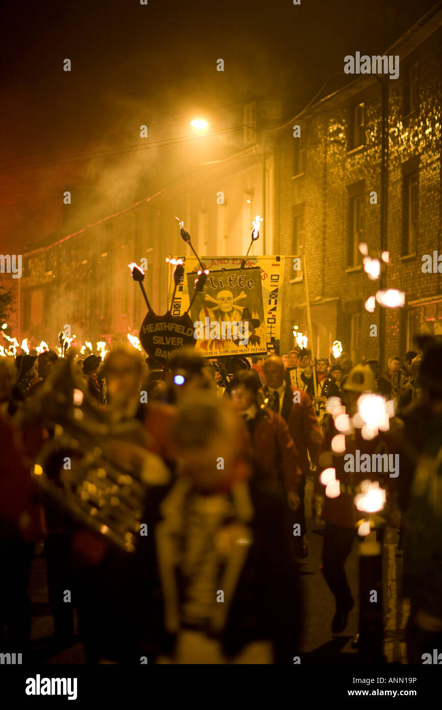 Bonfire Night, Lewes, East Sussex England Banque D'Images