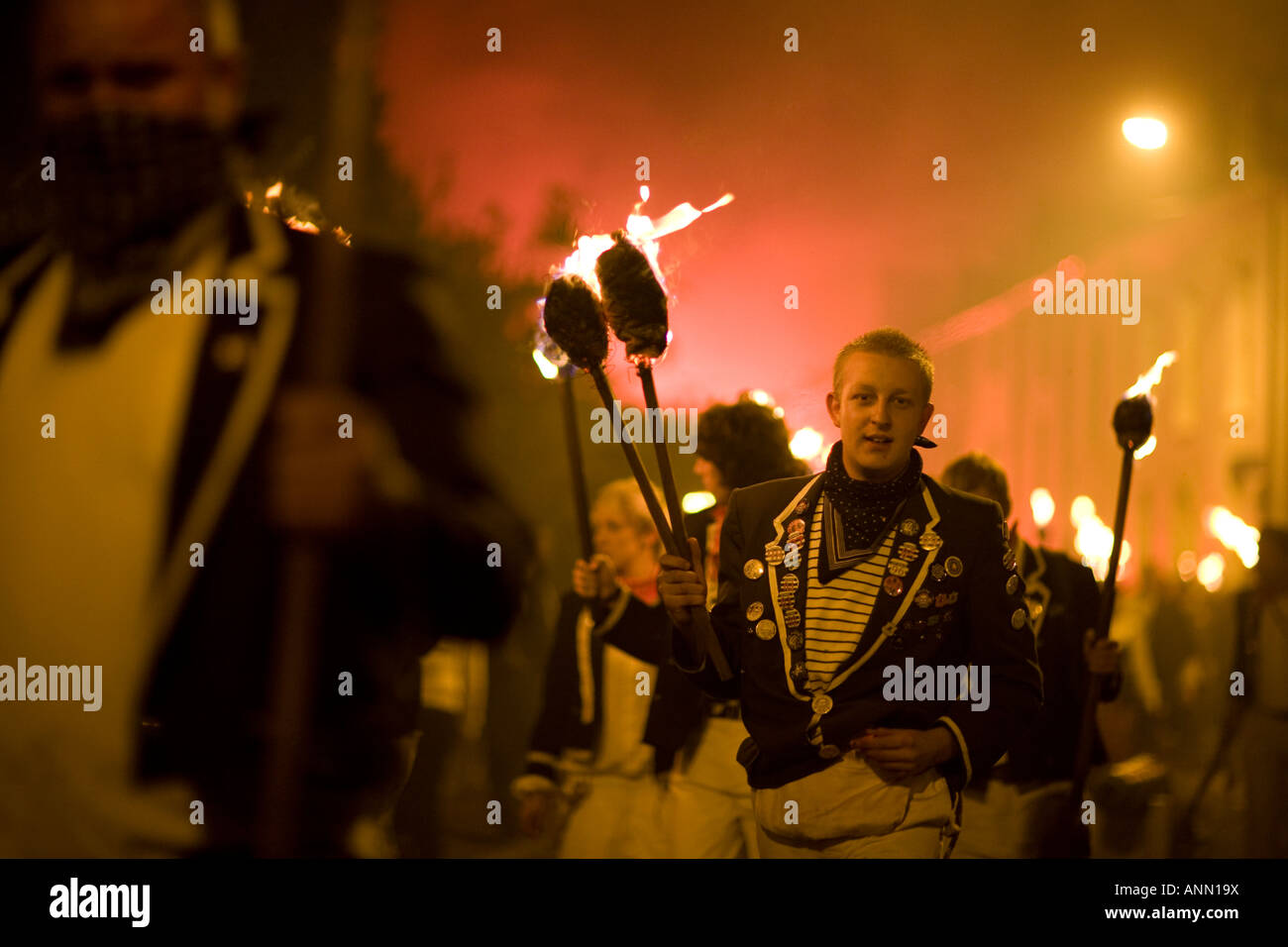 Bonfire Night, Lewes, East Sussex England Banque D'Images