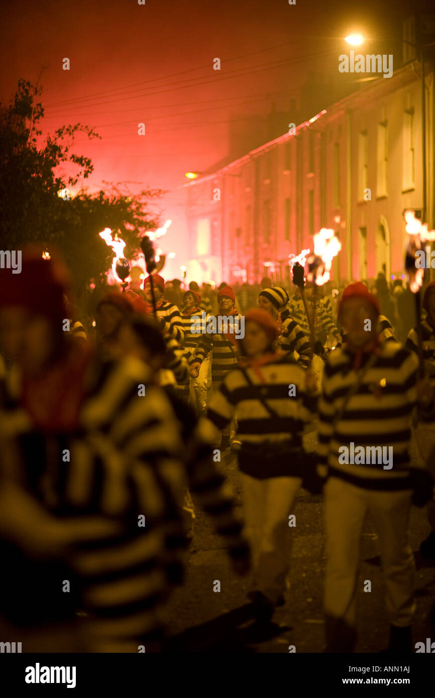 Bonfire Night, Lewes, East Sussex England Banque D'Images