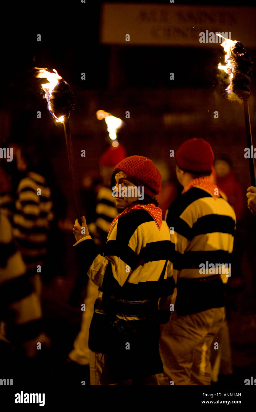 Bonfire Night, Lewes, East Sussex England Banque D'Images