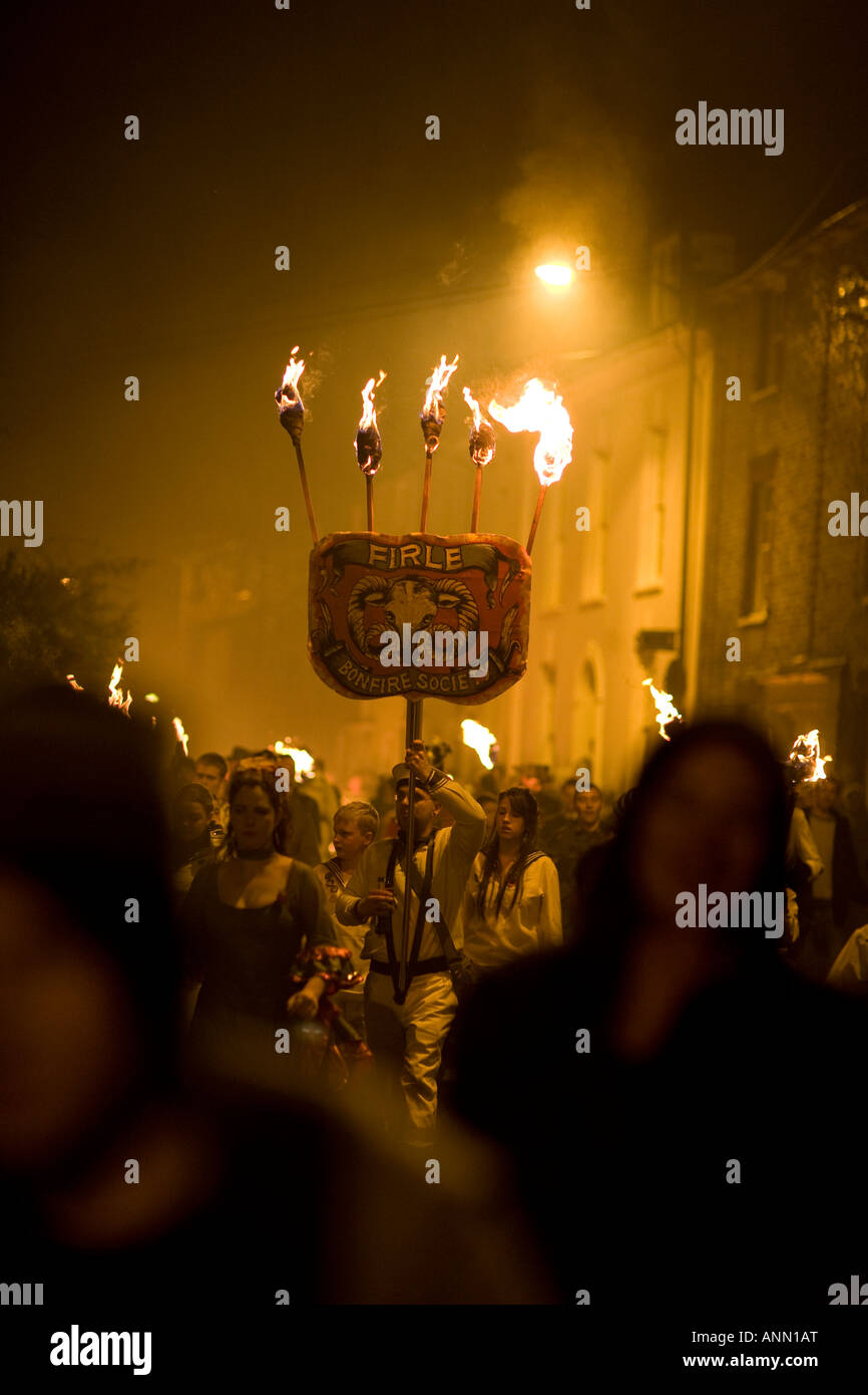 Bonfire Night, Lewes, East Sussex England Banque D'Images