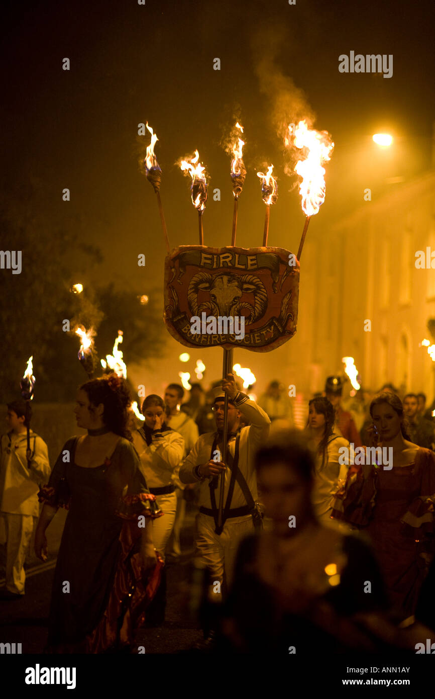 Bonfire Night, Lewes, East Sussex England Banque D'Images