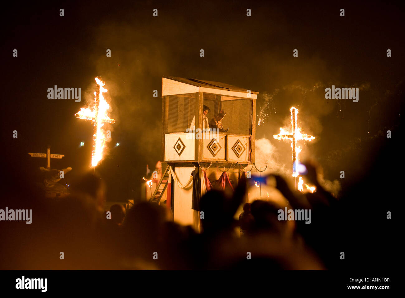 Bonfire Night, Lewes, East Sussex England Banque D'Images