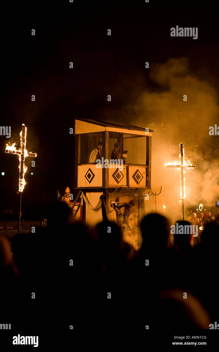Bonfire Night, Lewes, East Sussex England Banque D'Images