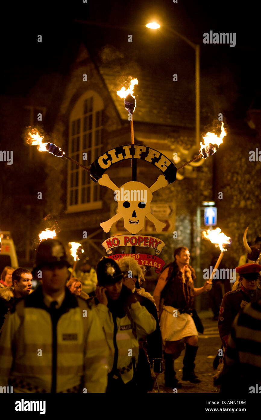 Bonfire Night, Lewes, East Sussex England Banque D'Images
