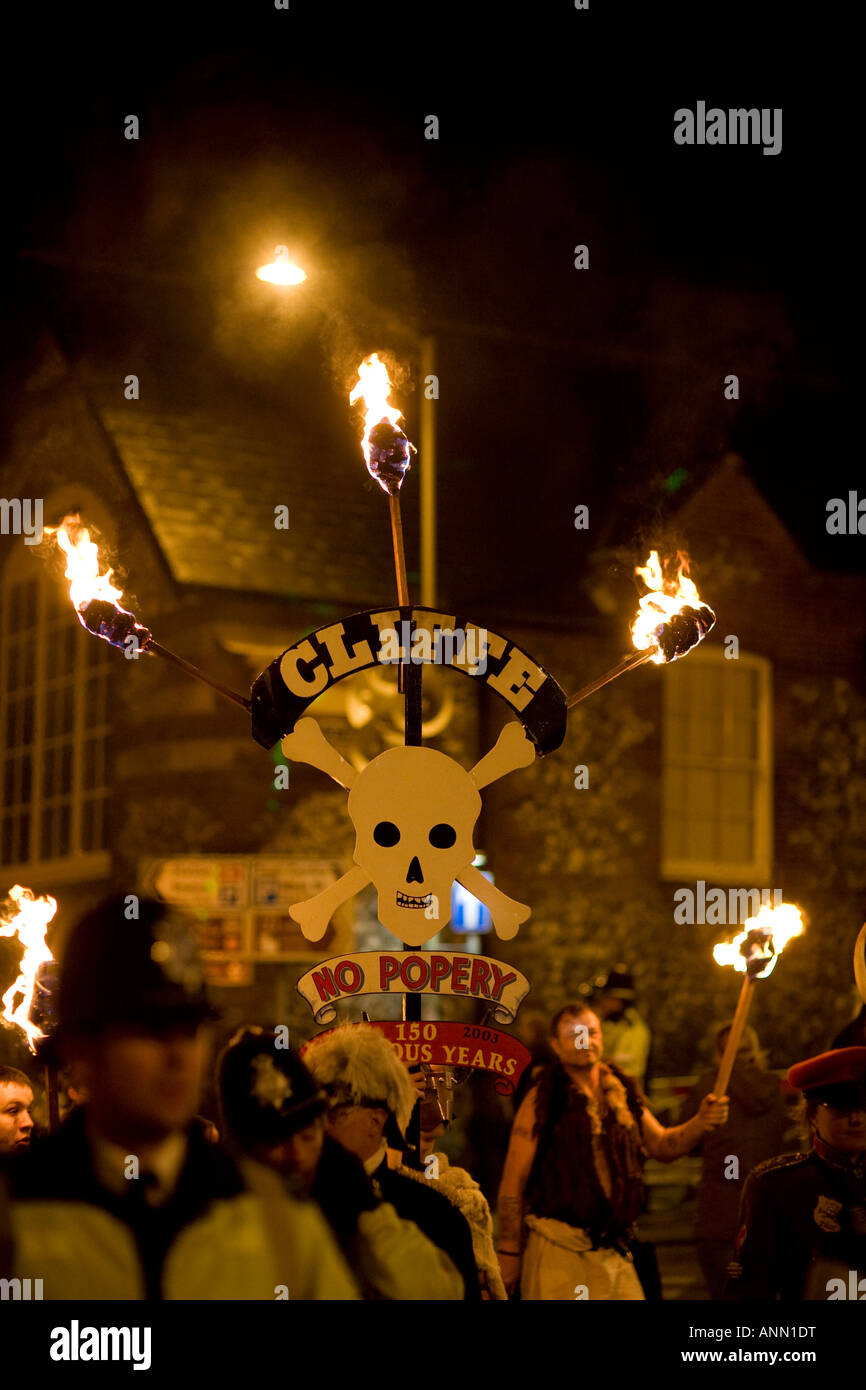 Bonfire Night, Lewes, East Sussex England Banque D'Images