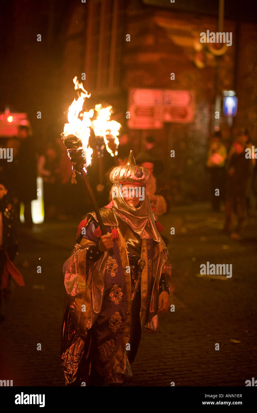 Bonfire Night, Lewes, East Sussex England Banque D'Images